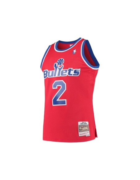 Mens Washington Bullets Chris Webber Red 1994/95 Hardwood Classics Swingman Jersey