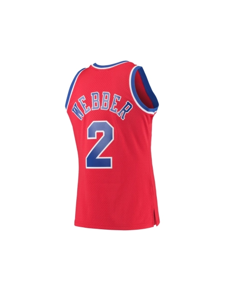 Mens Washington Bullets Chris Webber Red 1994/95 Hardwood Classics Swingman Jersey