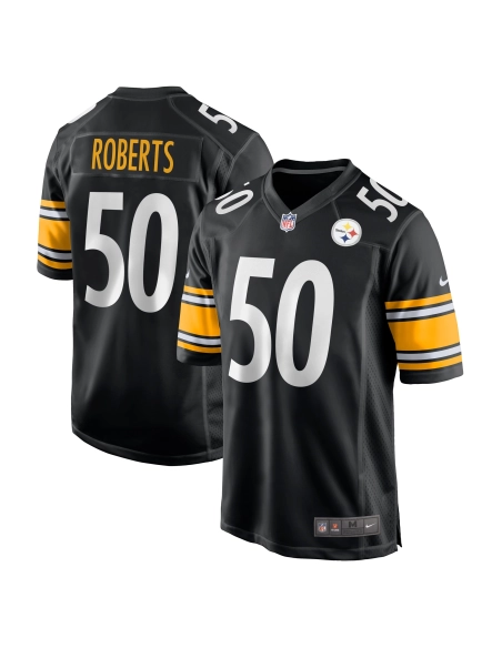 Mens Pittsburgh Steelers Elandon Roberts Black Game Jersey