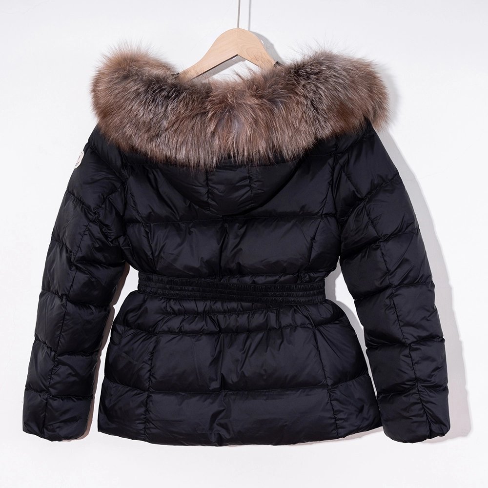 Moncler Boed hooded lambswool trim short down jacket,Moncler