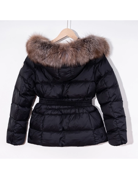 Moncler Boed hooded lambswool trim short down jacket,Moncler