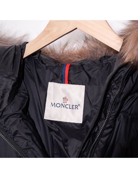 Moncler Boed hooded lambswool trim short down jacket,Moncler