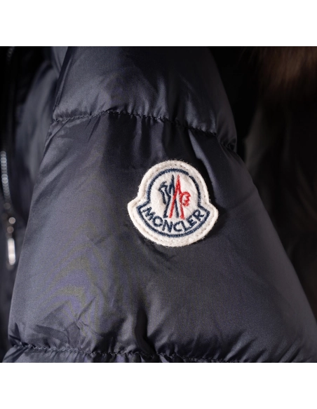 Moncler Boed hooded lambswool trim short down jacket,Moncler