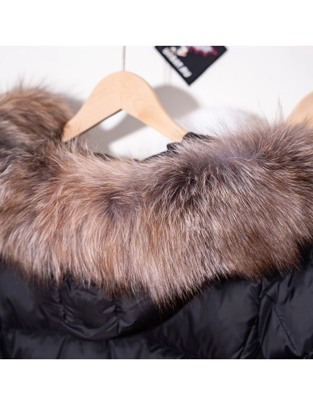 Moncler Boed hooded lambswool trim short down jacket,Moncler