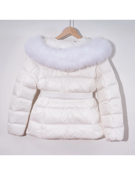 Moncler Boed hooded lambswool trim short down jacket,Moncler