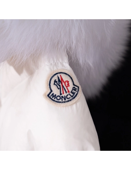 Moncler Boed hooded lambswool trim short down jacket,Moncler