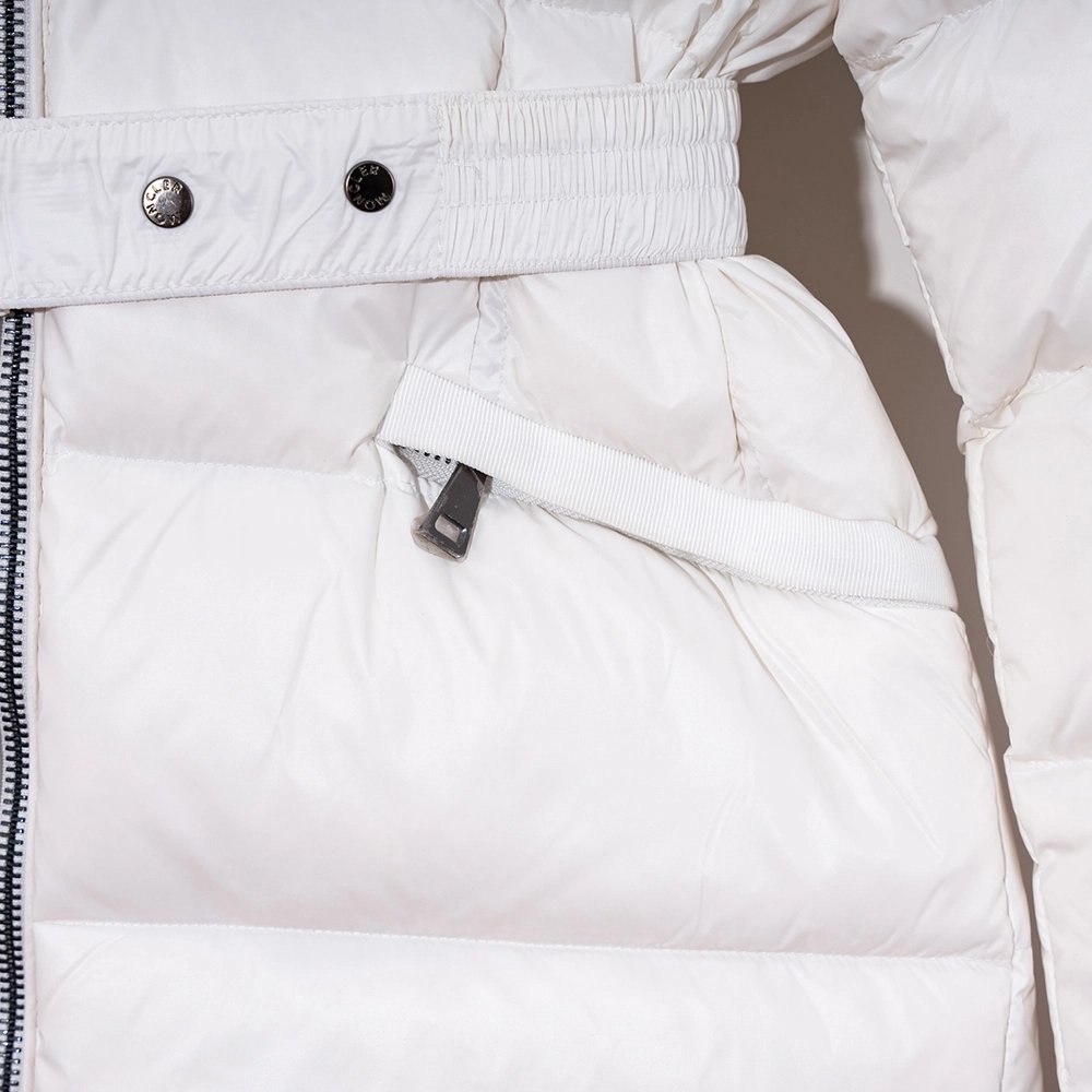 Moncler Boed hooded lambswool trim short down jacket,Moncler