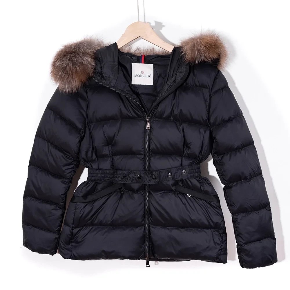 Moncler Boed hooded lambswool trim short down jacket,Moncler