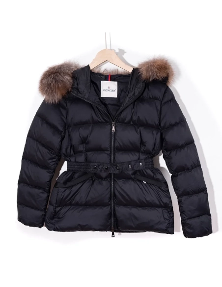 Moncler Boed hooded lambswool trim short down jacket,Moncler