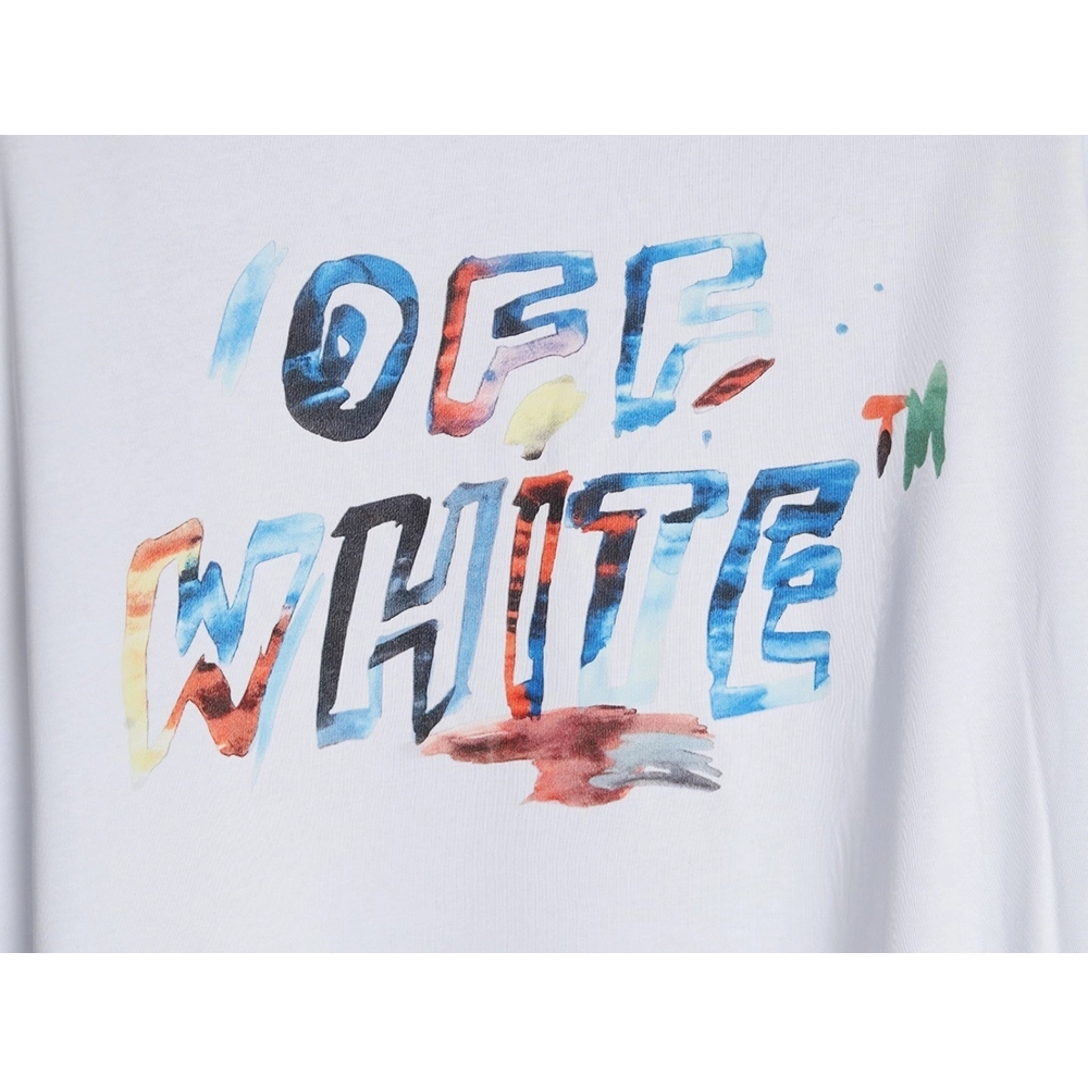 Off White colorful painting short sleeves,Off White