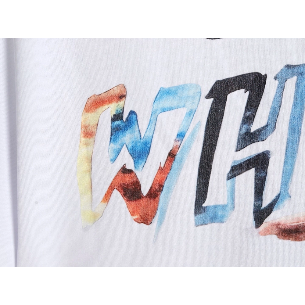 Off White colorful painting short sleeves,Off White