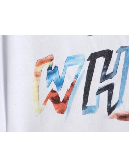 Off White colorful painting short sleeves,Off White