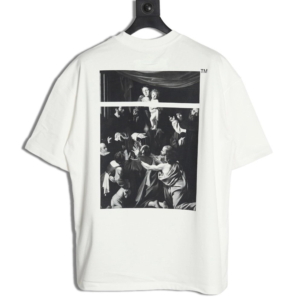 Off White religious print short sleeves,Off White