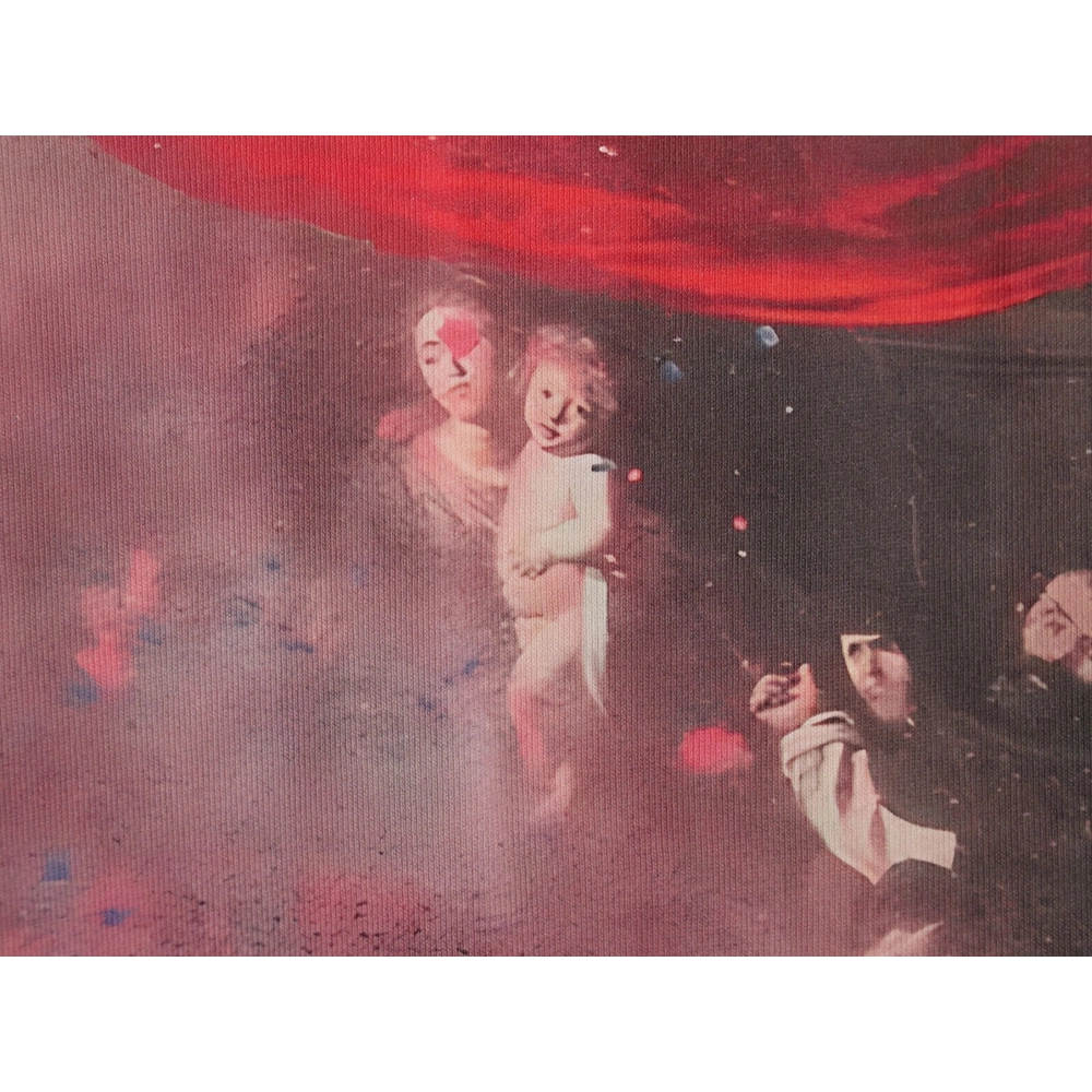 Off White Blur Oil Painting Arrow Cotton Short Sleeves,Off White