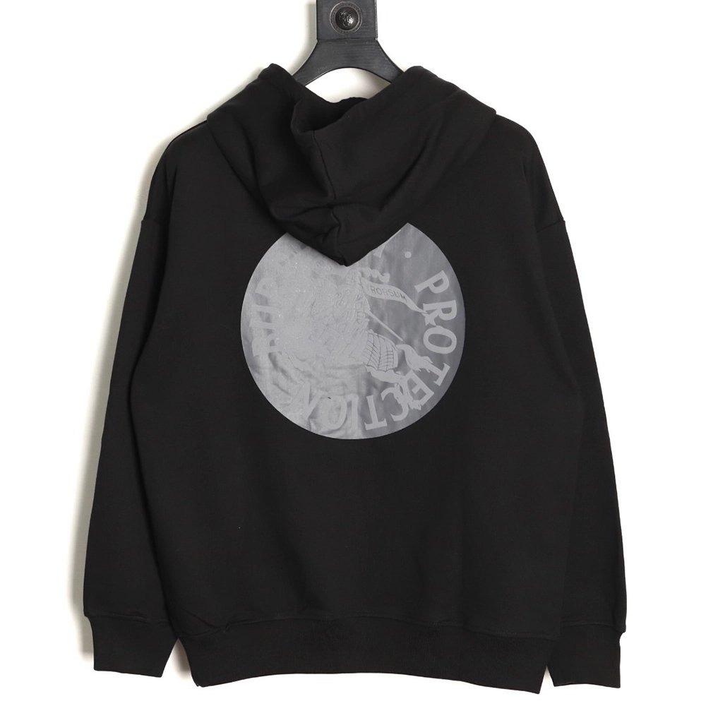 Burberry logo embroidered puff print hooded sweatshirt TSK1,Burberry