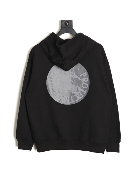 Burberry logo embroidered puff print hooded sweatshirt TSK1,Burberry