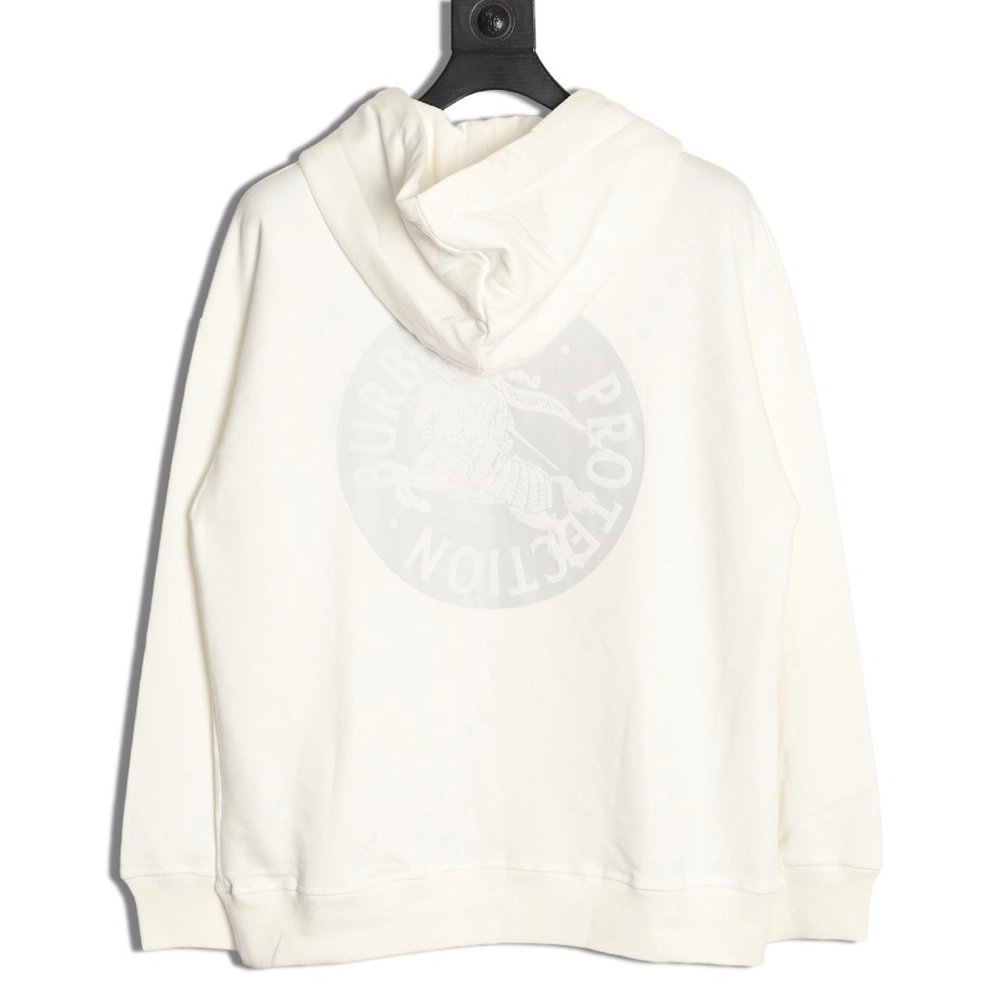 Burberry logo embroidered puff print hooded sweatshirt,Burberry