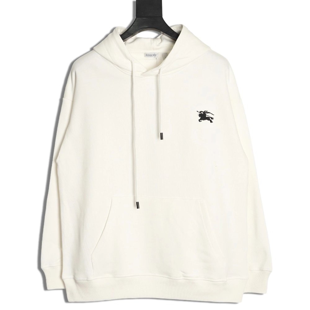 Burberry logo embroidered puff print hooded sweatshirt,Burberry