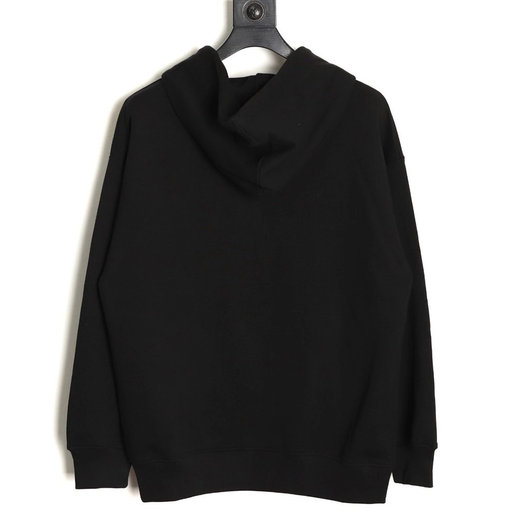 Prada Classic Collar Triangle Logo Nylon Kangaroo Pocket Hoodie TSK1,Prada