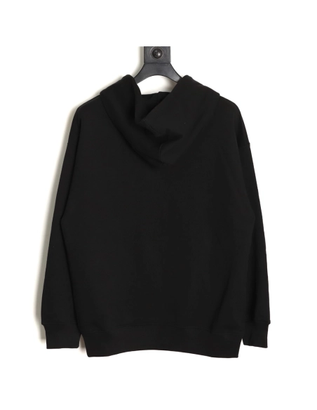 Prada Classic Collar Triangle Logo Nylon Kangaroo Pocket Hoodie TSK1,Prada