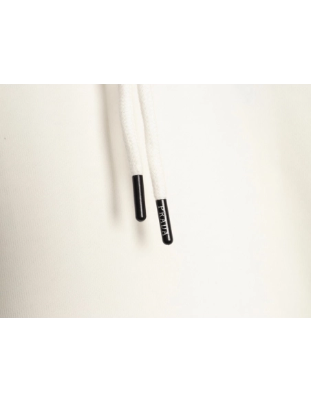 Prada faux pocket triangle iron logo hooded sweatshirt TSK1,Prada