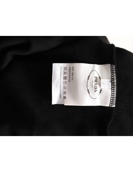 Prada faux pocket triangle iron logo hooded sweatshirt,Prada