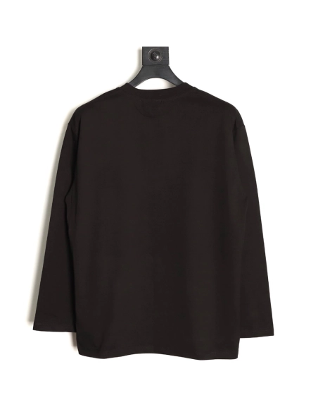 Prada large logo ink-splashed print long-sleeved T-shirt TSK1,Prada