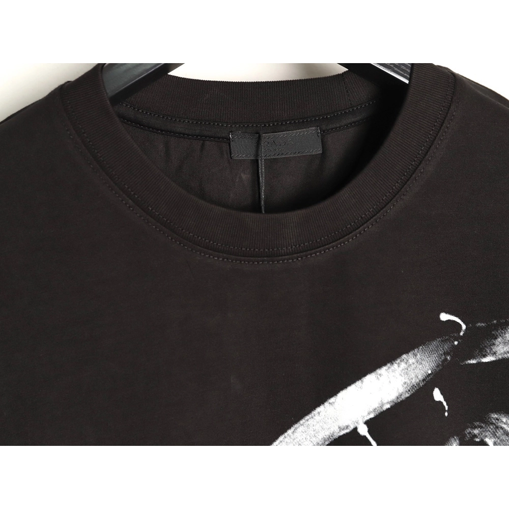 Prada large logo ink-splashed print long-sleeved T-shirt TSK1,Prada