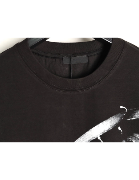 Prada large logo ink-splashed print long-sleeved T-shirt TSK1,Prada