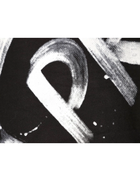 Prada large logo ink-splashed print long-sleeved T-shirt TSK1,Prada