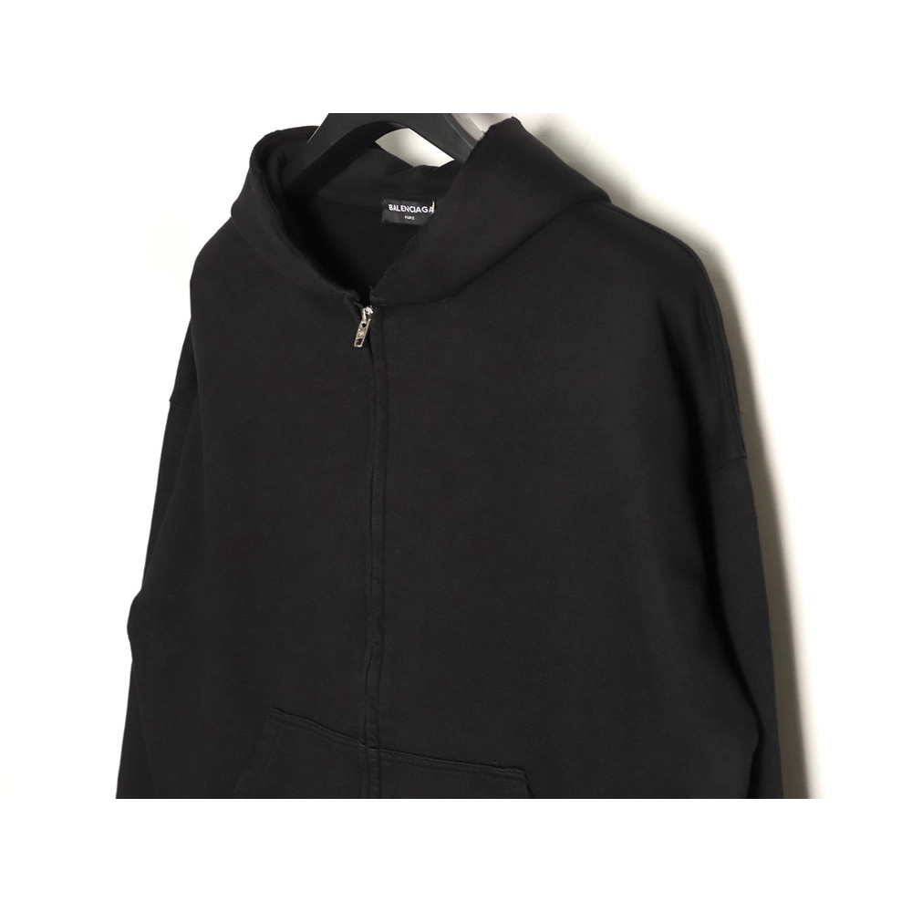 Balenciaga reverse letter embroidered hole double zipper jacket TSK1,Balenciaga