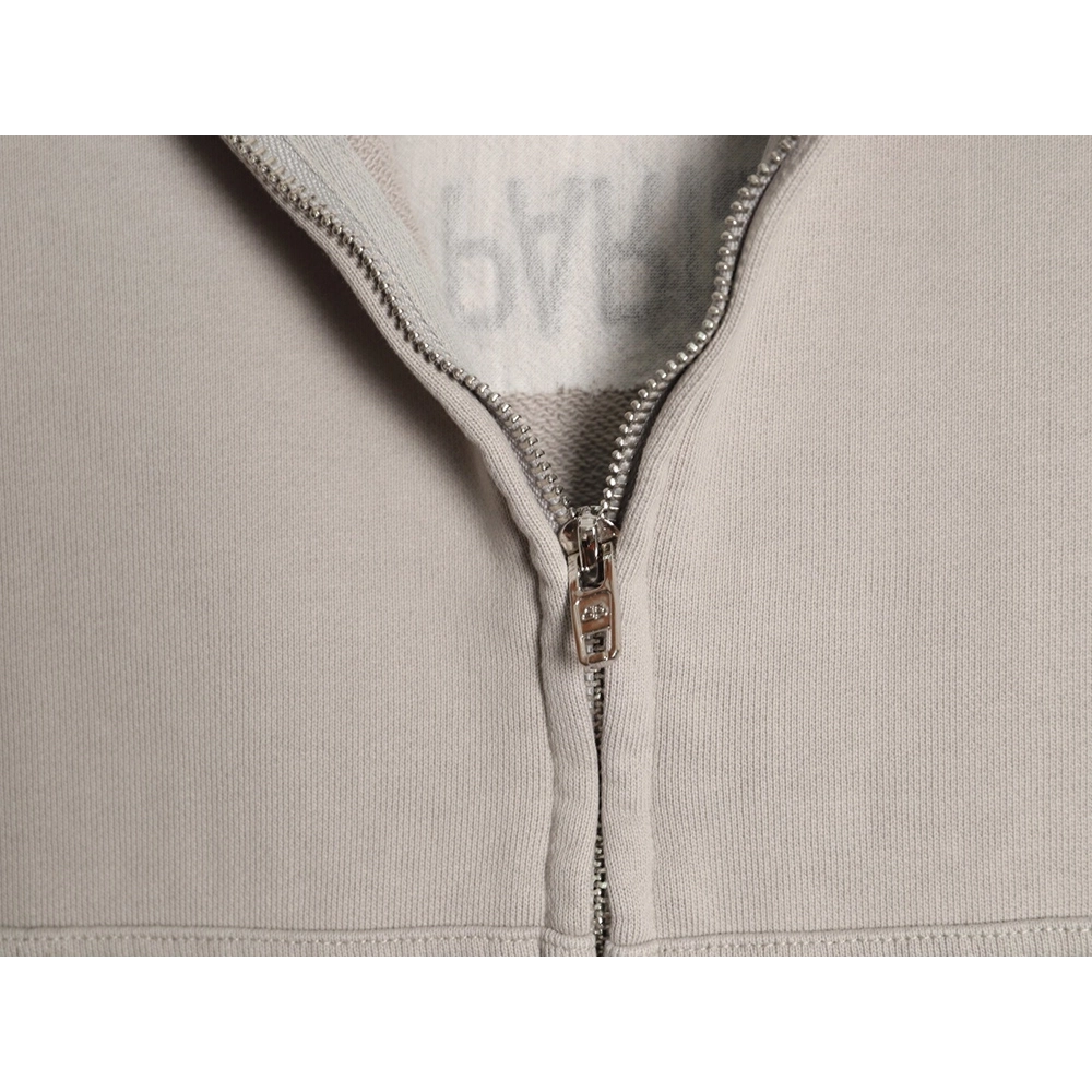 Balenciaga reverse letter embroidered hole double zipper jacket,Balenciaga