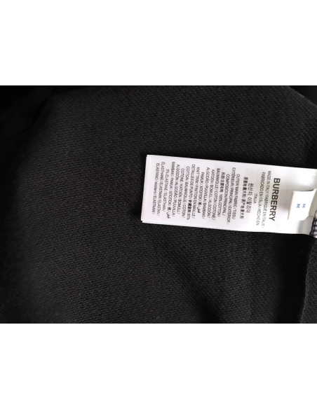 Burberry Check Patch Lettering Embroidered Crew Neck Sweatshirt TSK1,Burberry