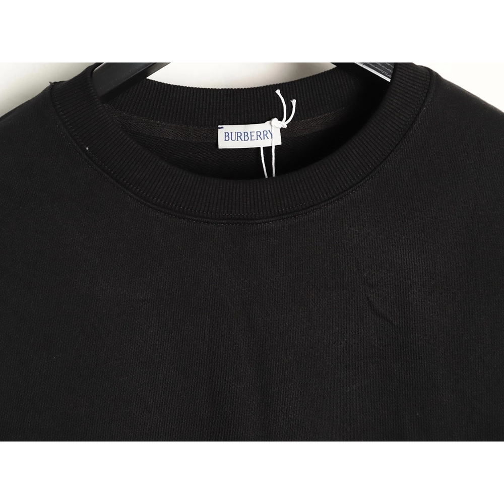 Burberry Check Patch Lettering Embroidered Crew Neck Sweatshirt TSK1,Burberry