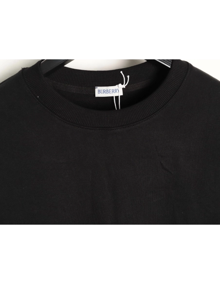 Burberry Check Patch Lettering Embroidered Crew Neck Sweatshirt TSK1,Burberry