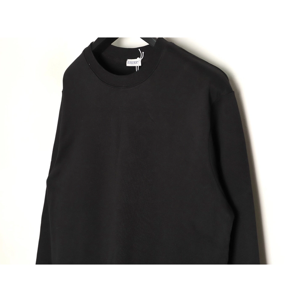 Burberry Check Patch Lettering Embroidered Crew Neck Sweatshirt TSK1,Burberry