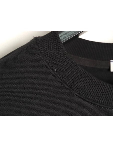 Burberry Check Patch Lettering Embroidered Crew Neck Sweatshirt TSK1,Burberry