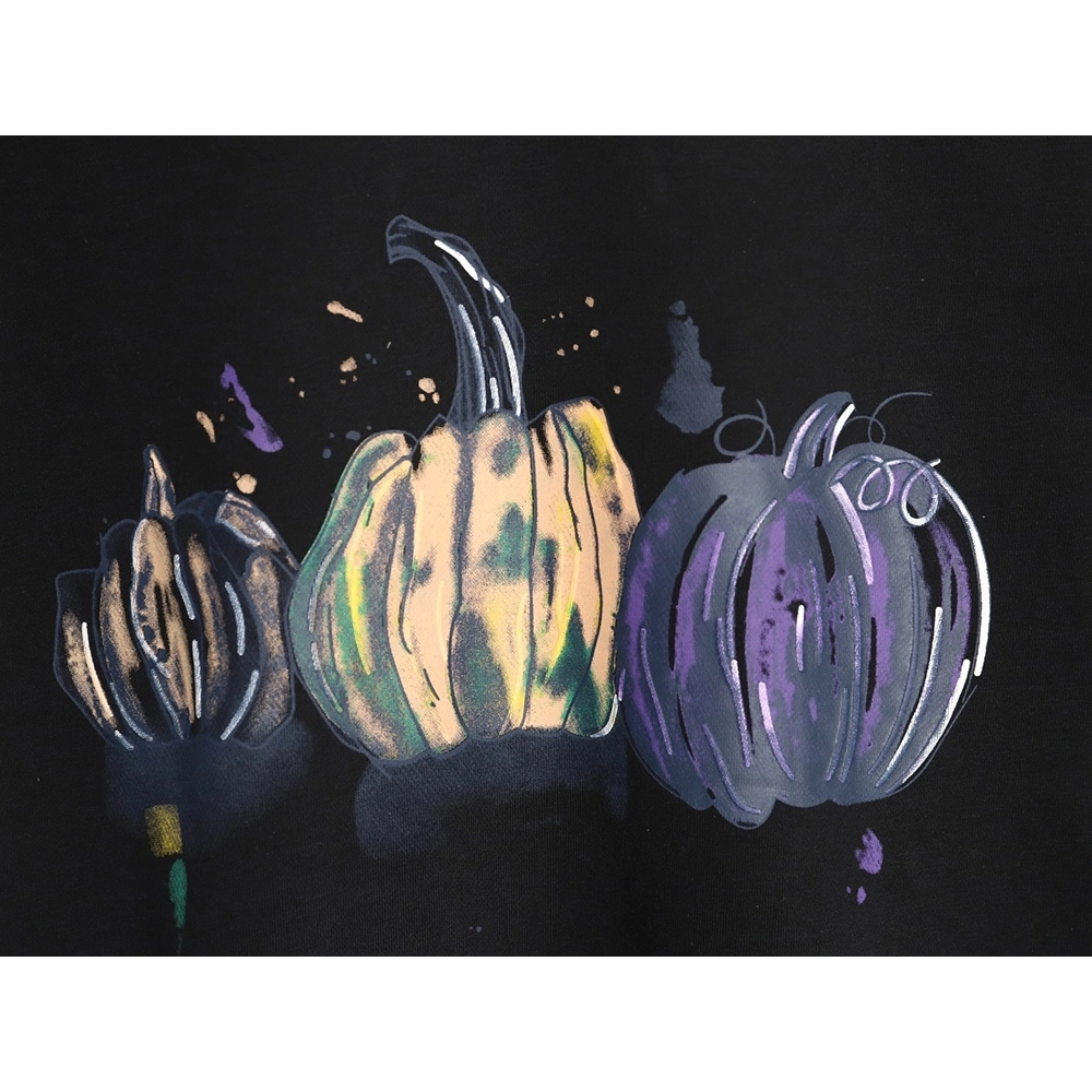 Louis Vuitton graffiti hand-painted pumpkin crewneck sweatshirt TSK1,Louis Vuitton