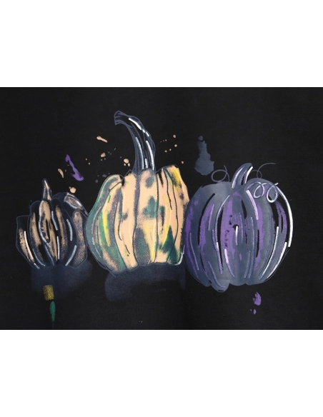 Louis Vuitton graffiti hand-painted pumpkin crewneck sweatshirt TSK1,Louis Vuitton