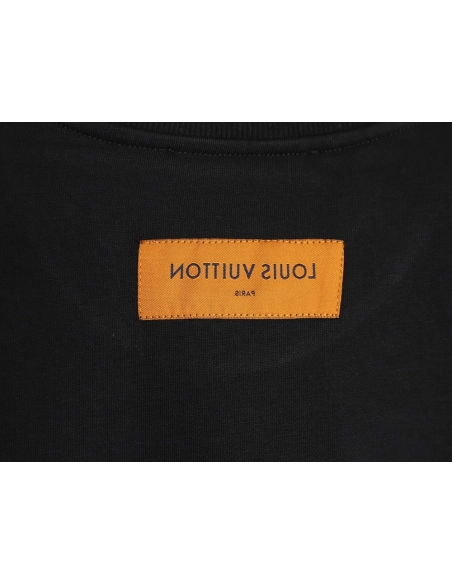 Louis Vuitton graffiti hand-painted pumpkin crewneck sweatshirt TSK1,Louis Vuitton