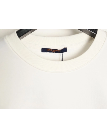 Louis Vuitton graffiti hand-painted pumpkin crewneck sweatshirt,Louis Vuitton