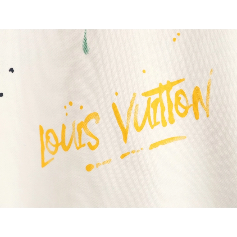 Louis Vuitton graffiti hand-painted pumpkin crewneck sweatshirt,Louis Vuitton