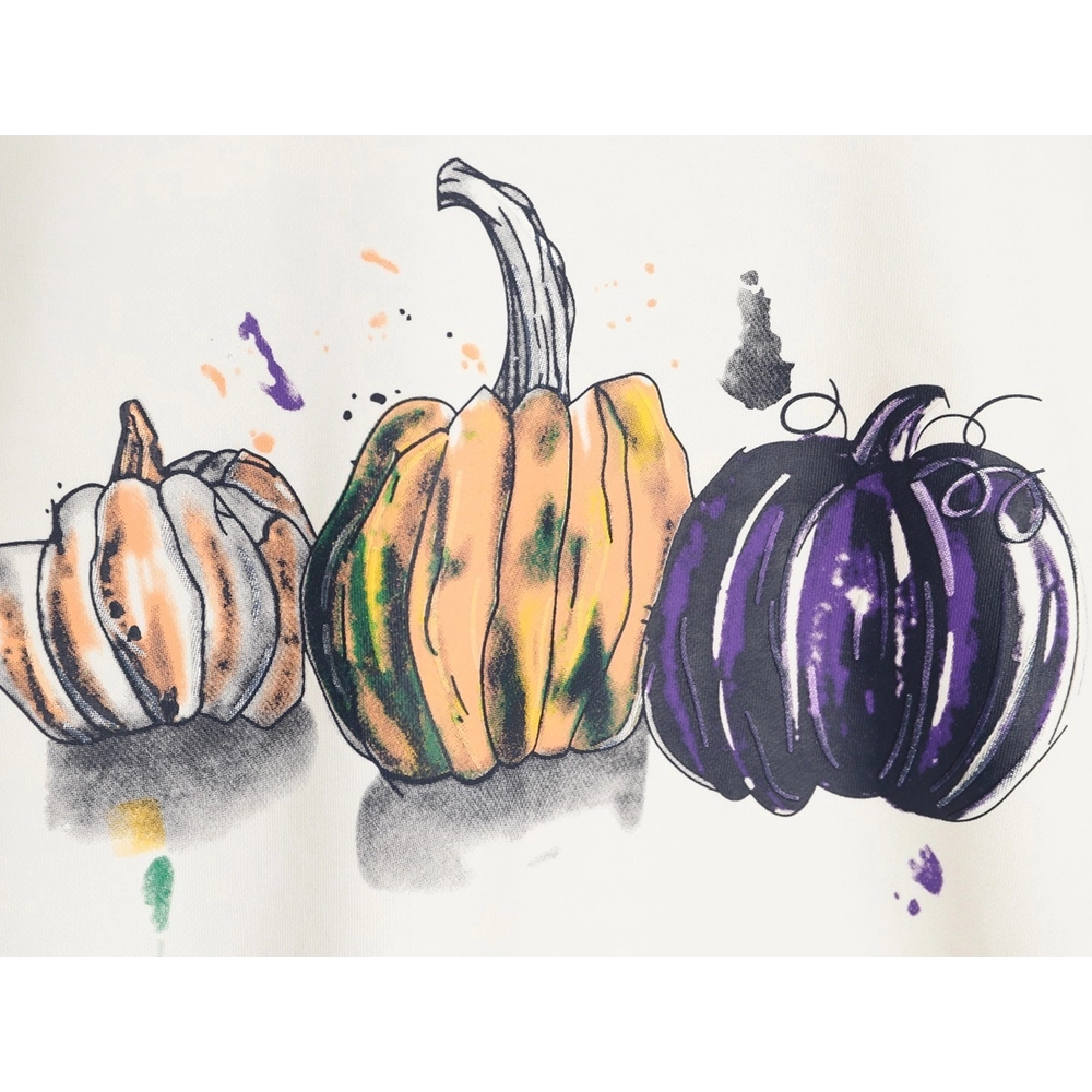 Louis Vuitton graffiti hand-painted pumpkin crewneck sweatshirt,Louis Vuitton