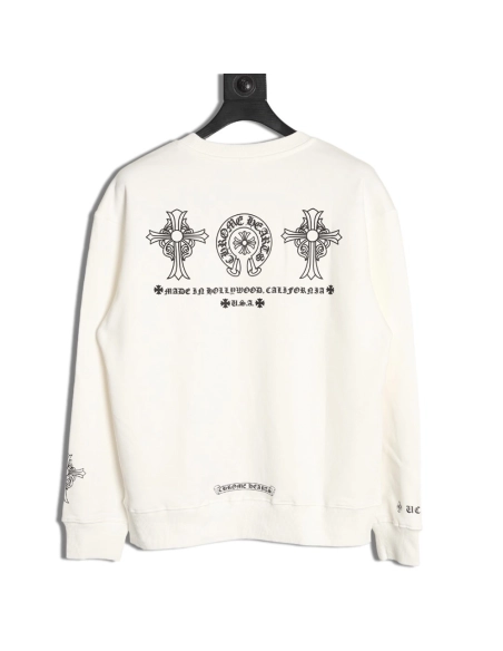 Chrome Hearts classic logo print crewneck sweatshirt,Chrome Hearts