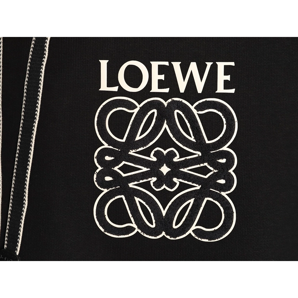 Loewe hooded sweatshirt with towelling appliqu¨¦ logo TSK1,Loewe