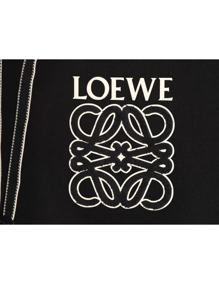 Loewe hooded sweatshirt with towelling appliqu¨¦ logo TSK1,Loewe