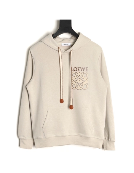 Loewe hooded sweatshirt with towelling appliqu¨¦ logo,Loewe