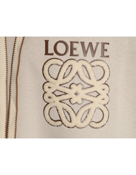Loewe hooded sweatshirt with towelling appliqu¨¦ logo,Loewe