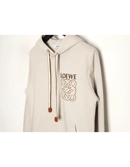 Loewe hooded sweatshirt with towelling appliqu¨¦ logo,Loewe