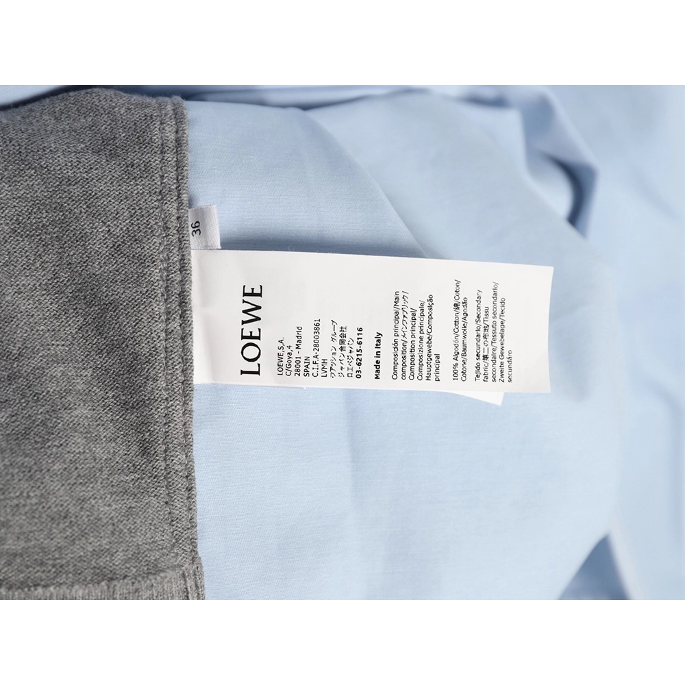 Loewe sweater patchwork knitted long-sleeved shirt TSK1,Loewe